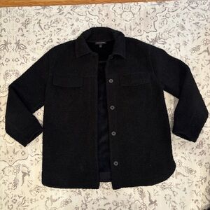 Banana Republic Women's Sherpa Black Shirt Jacket